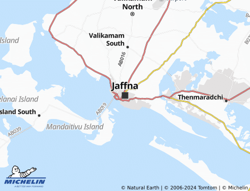 MICHELIN Jaffna map - ViaMichelin