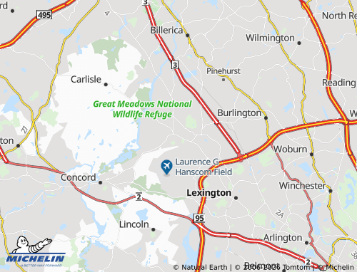 Kaart MICHELIN Bedford - ViaMichelin