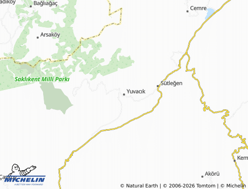 MICHELIN Yuvacık map - ViaMichelin