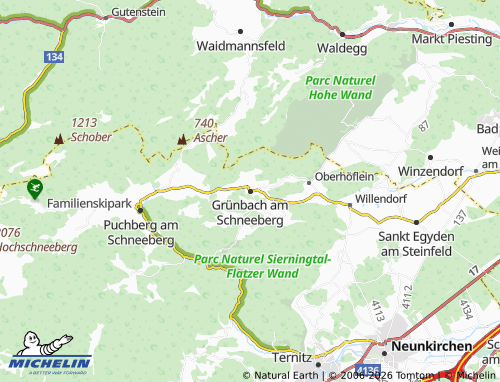 Mapa MICHELIN Grünbach am Schneeberg - ViaMichelin