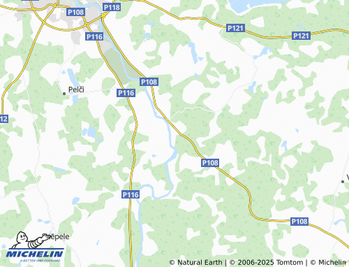 MICHELIN Novadnieki map - ViaMichelin