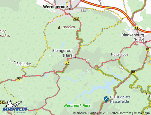 MICHELIN-Landkarte Elbingerode (Harz) - ViaMichelin