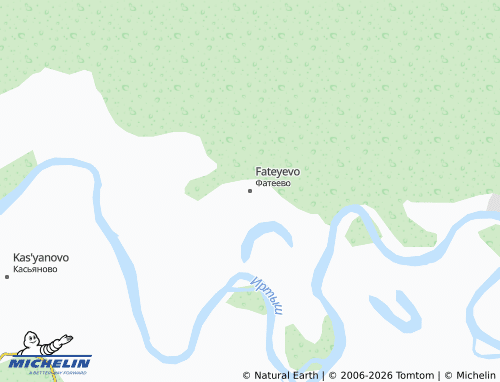 MICHELIN-Landkarte Fateyevo - ViaMichelin