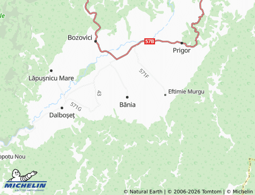 Kaart MICHELIN Bănia - ViaMichelin