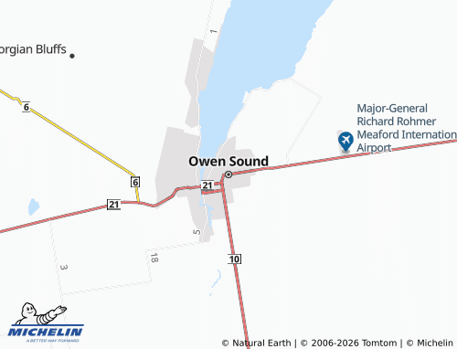 Mapa MICHELIN Owen Sound - ViaMichelin