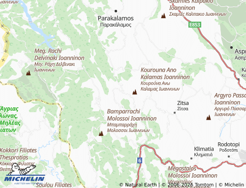 MICHELIN Ieromnimi map - ViaMichelin