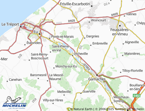 MICHELIN-Landkarte Incheville - ViaMichelin