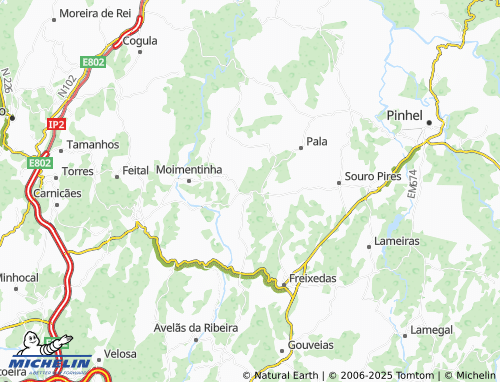 Carte MICHELIN Ervas Tenras - ViaMichelin