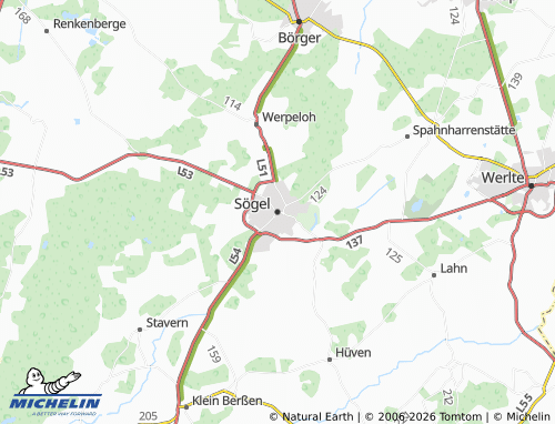 MICHELIN Sögel map - ViaMichelin