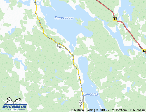 MICHELIN Lannevesi map - ViaMichelin