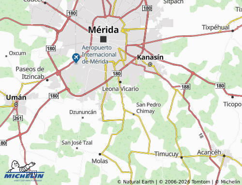 MICHELIN Jardines de Tahdzibichén map - ViaMichelin