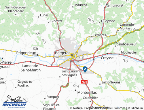 Mapa MICHELIN Bergerac - ViaMichelin