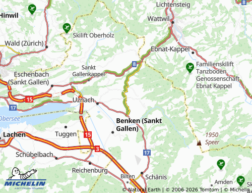 Mappa MICHELIN Gommiswald - ViaMichelin