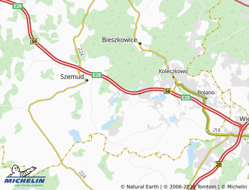MICHELIN Kamień map - ViaMichelin