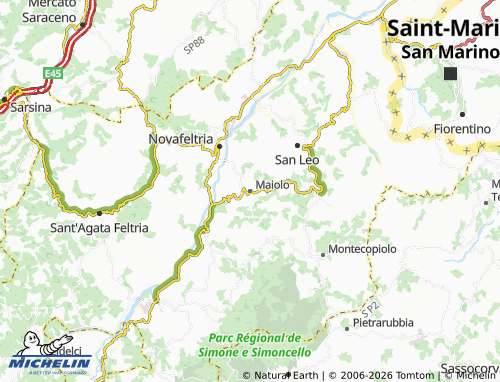 Mappa MICHELIN Maiolo - ViaMichelin