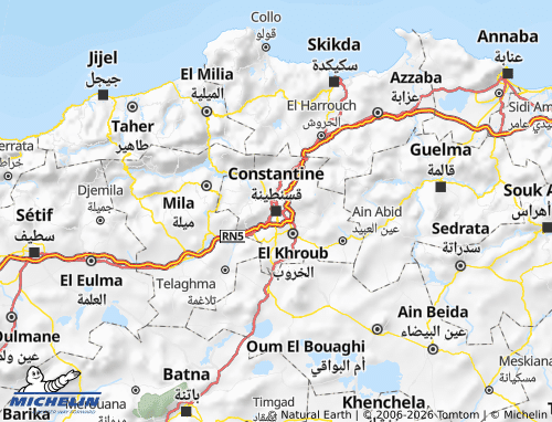 Mappa MICHELIN Qusanteenah - ViaMichelin