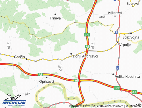 MICHELIN Donji Andrijevci map - ViaMichelin