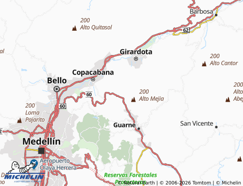 MICHELIN Quebrada Arriba map - ViaMichelin