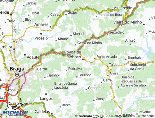 Mappa MICHELIN Lanhoso - ViaMichelin