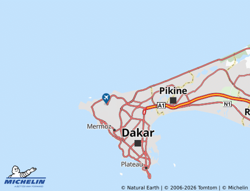 Mapa MICHELIN Yoff - ViaMichelin