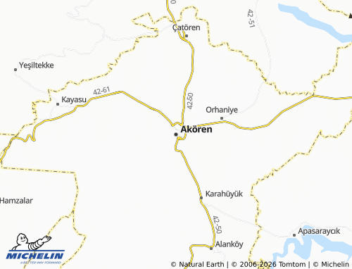 Mappa MICHELIN Akören - ViaMichelin