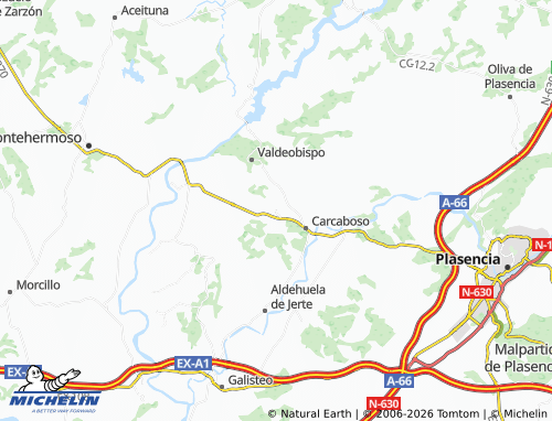 Kaart MICHELIN Valderrosas - ViaMichelin