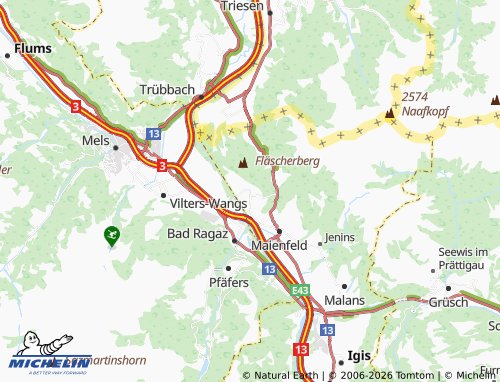 MICHELIN Fläsch map - ViaMichelin