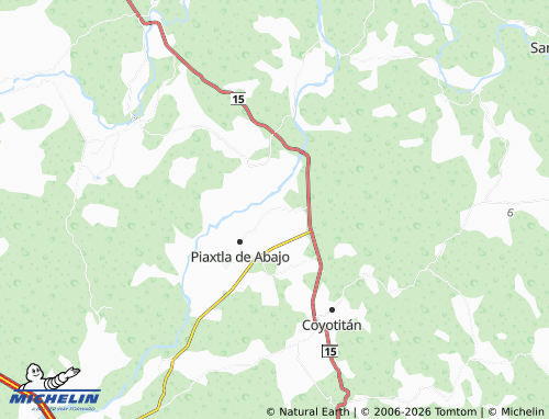 MICHELIN-Landkarte Piaxtla de Arriba - ViaMichelin
