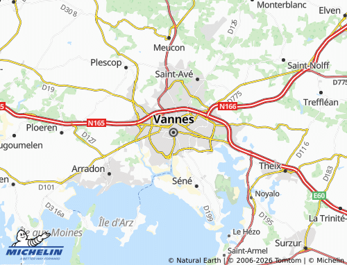 Mappa MICHELIN Vannes - ViaMichelin