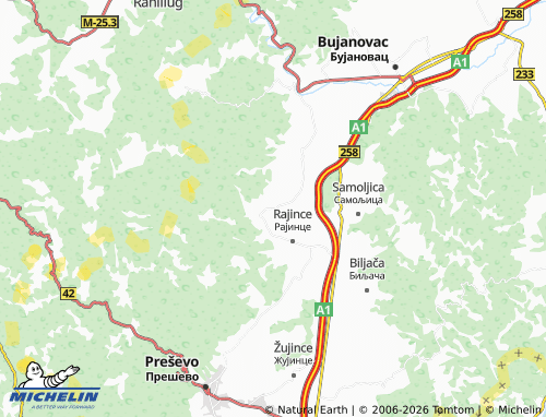 Carte MICHELIN Letovica - ViaMichelin