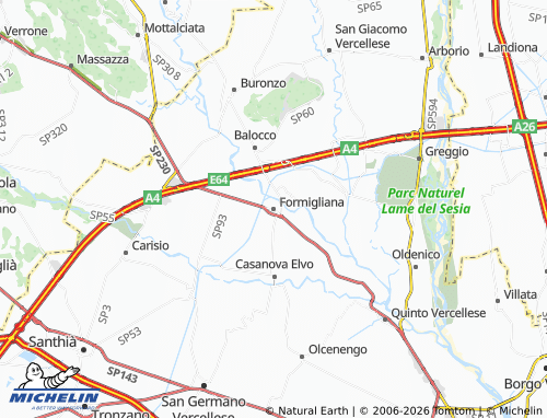 Mapa MICHELIN Formigliana - ViaMichelin