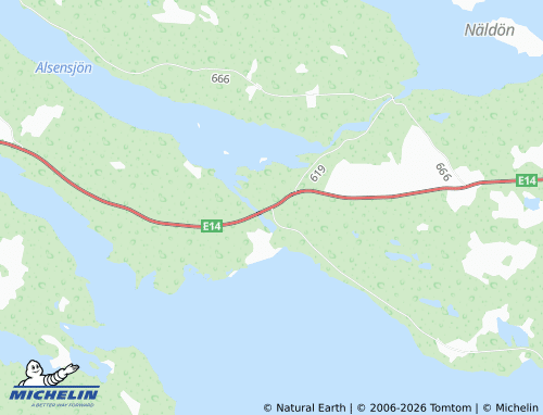 Mapa MICHELIN Ytterån - ViaMichelin