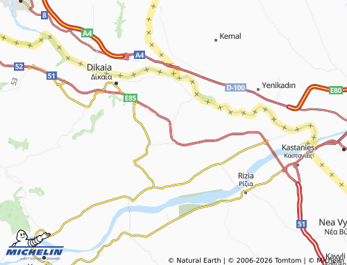 Carte MICHELIN Krios - ViaMichelin