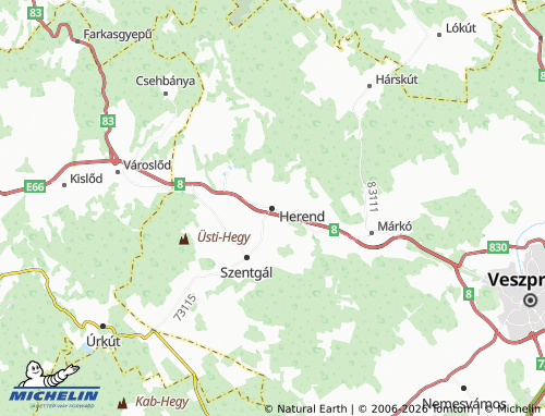 Mapa MICHELIN Herend - ViaMichelin