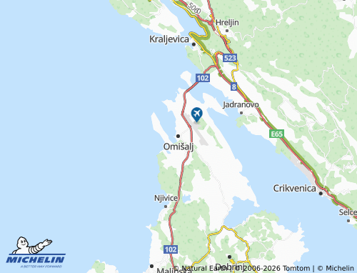 Mapa MICHELIN Omišalj - ViaMichelin