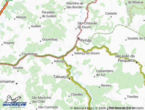 MICHELIN Valença do Douro map - ViaMichelin