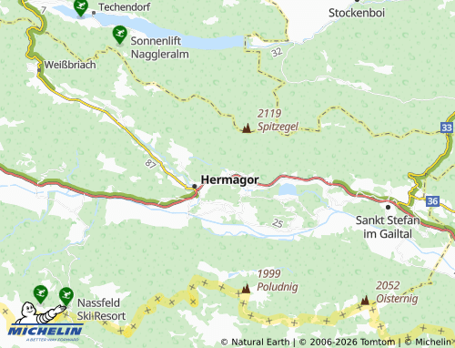 MICHELIN Obervellach map - ViaMichelin