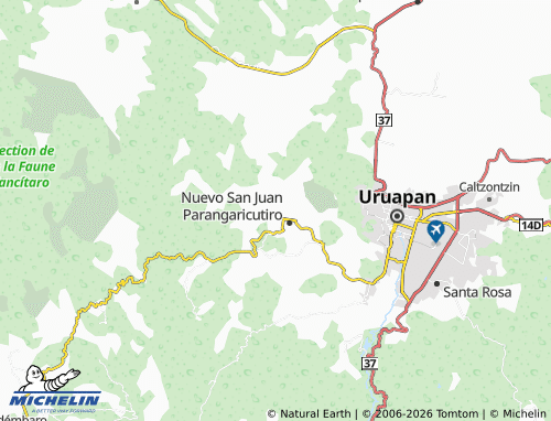 Mappa MICHELIN Paricutín - ViaMichelin