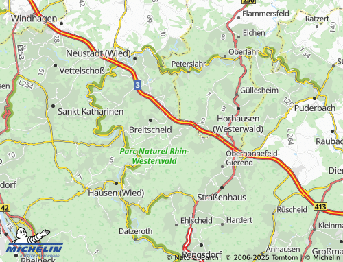 MICHELIN Nassen map - ViaMichelin