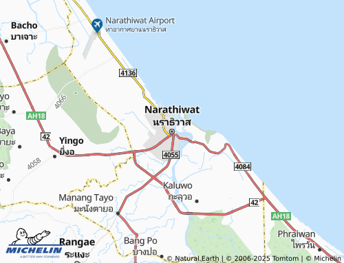 MICHELIN Narathiwat map - ViaMichelin
