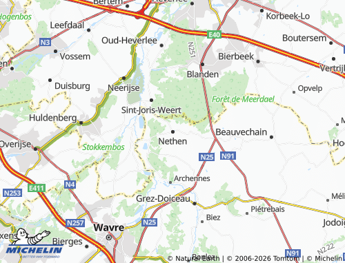 MICHELIN Nethen map - ViaMichelin