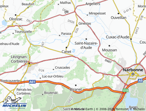 MICHELIN Villedaigne map - ViaMichelin