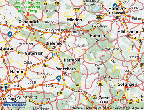 MICHELIN Lippe map - ViaMichelin