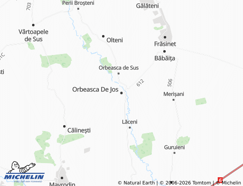 MICHELIN Orbeasca De Jos map - ViaMichelin