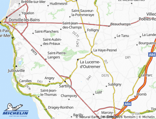 MICHELIN La Lucerne-d'Outremer map - ViaMichelin