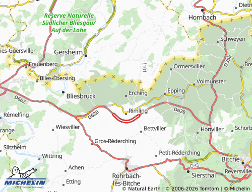 Kaart MICHELIN Erching - ViaMichelin