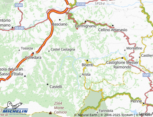 Carte MICHELIN Bivio Castelli - ViaMichelin