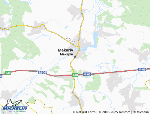 MICHELIN Makariv map - ViaMichelin