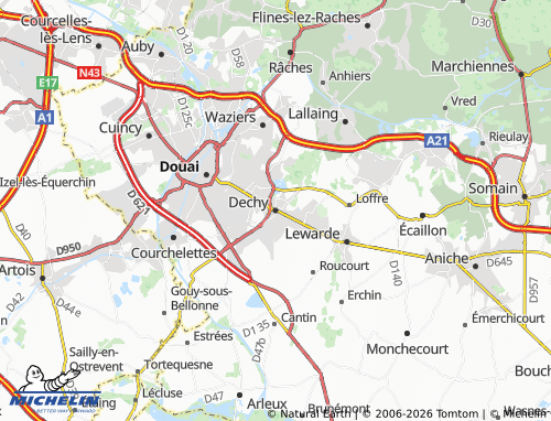 Mappa MICHELIN Dechy - ViaMichelin