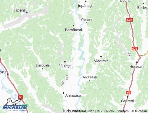 MICHELIN Dolcești map - ViaMichelin